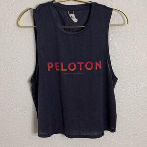 Peloton x spiritual gangster- Women's Dark Blue/grey Muscle Tee- medium